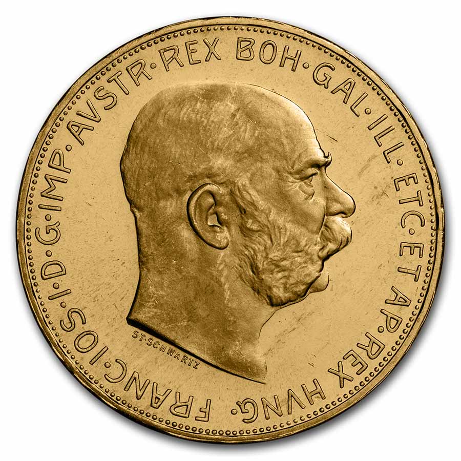 1915 Austria Gold 100 Corona Proof (Restrike)