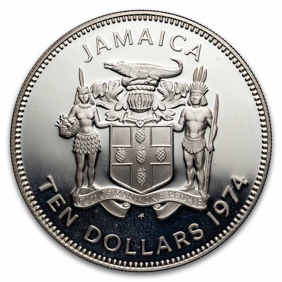 1974 Jamaica Silver $10 Sir Henry Morgan Proof