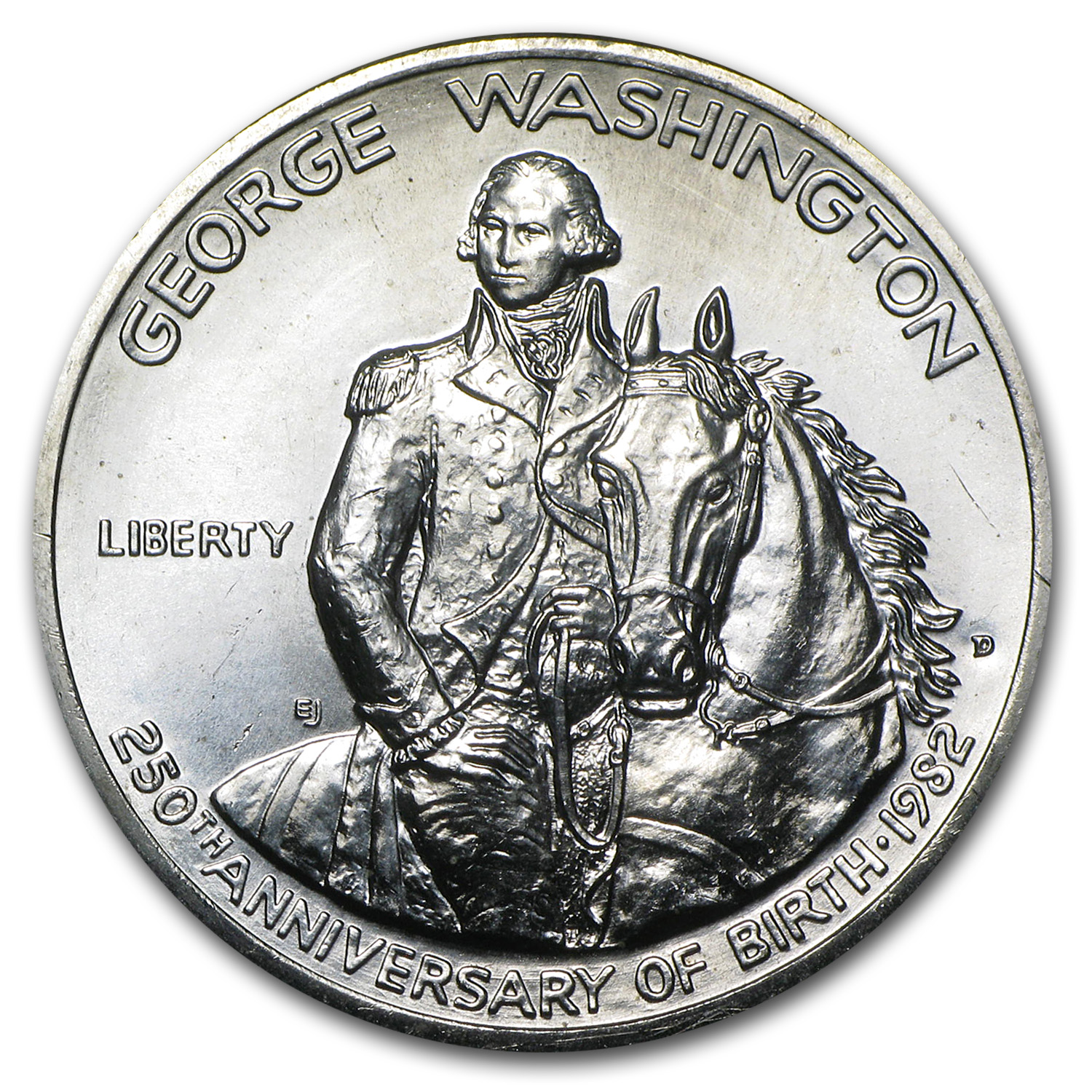 1982 Washington 1/2 Dollar 90% Silver Commem BU/Pr (No Box/COA)