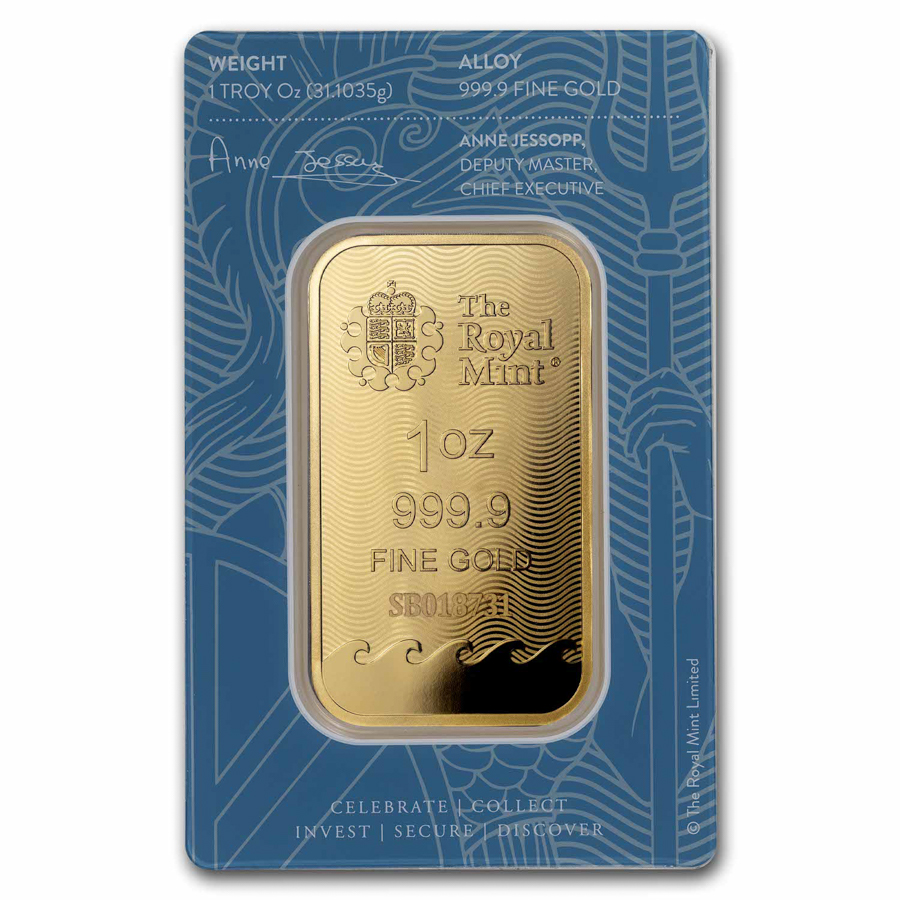 1 oz Gold Bar - The Royal Mint Britannia (In Assay)