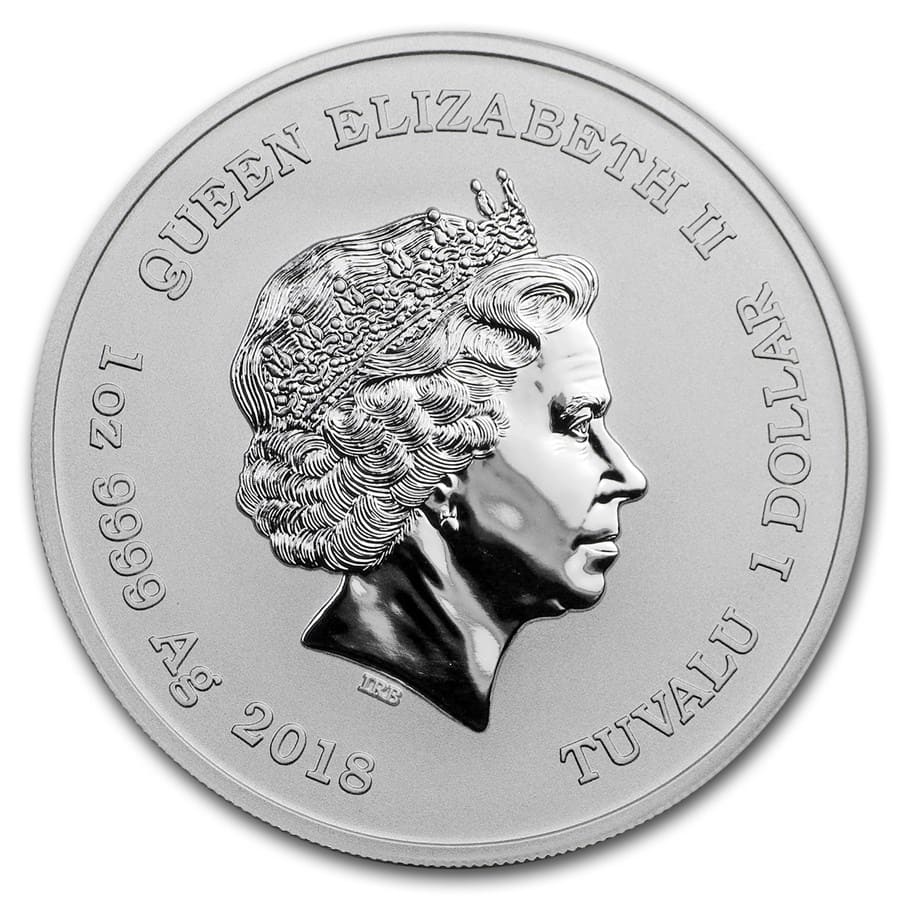 2018 Tuvalu 1 oz Silver Coin Marvel Series Deadpool BU