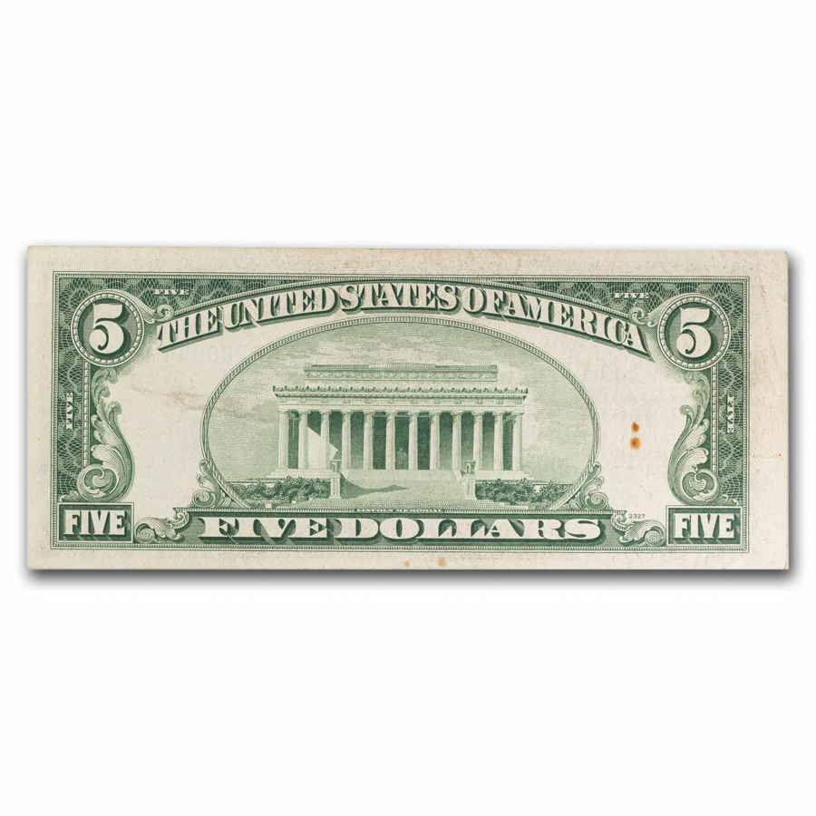 1953-A $5.00 Silver Certificate VG/VF (Fr#1656)
