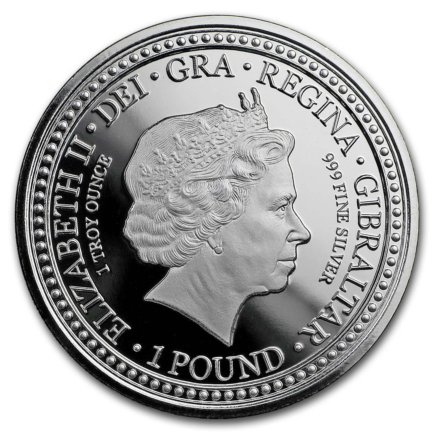 2018 Gibraltar 1 oz Silver Royal Arms of England BU