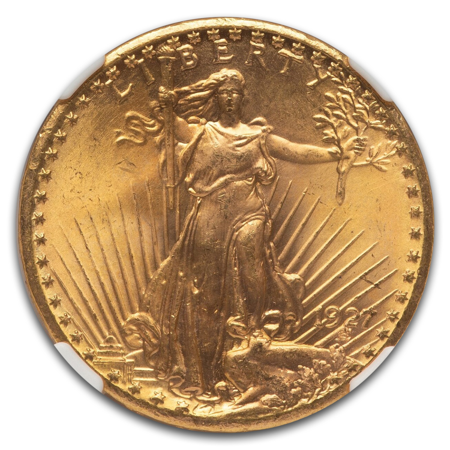 1927 $20 St Gaudens Gold Double Eagle MS-66+ NGC (Plus)