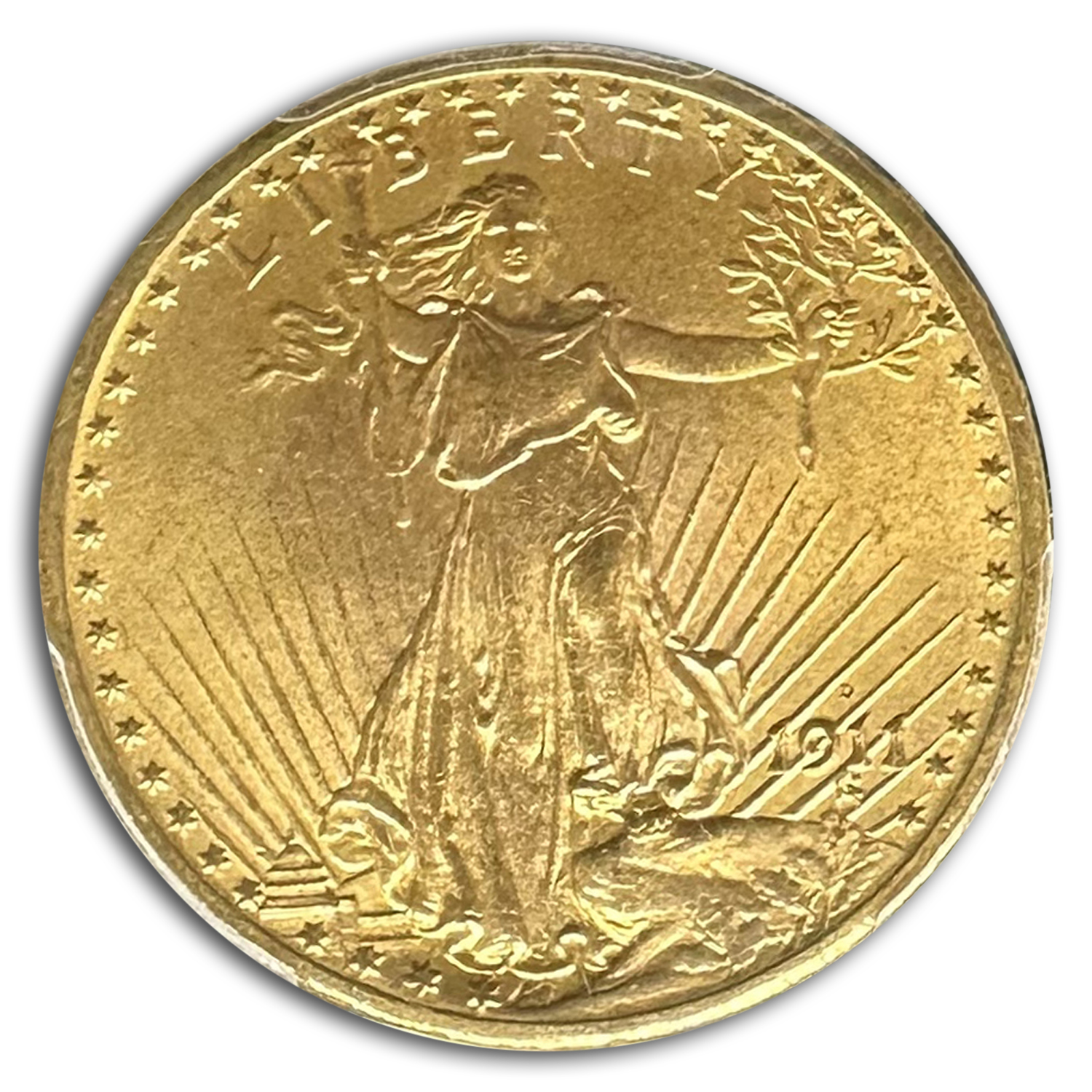 1911-D $20 St Gaudens Gold Double Eagle MS-66 PCGS CAC
