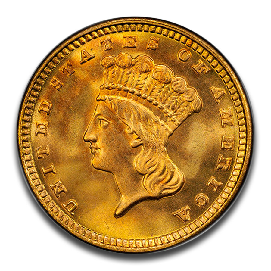 1883 $1 Indian Head Gold MS-68 PCGS