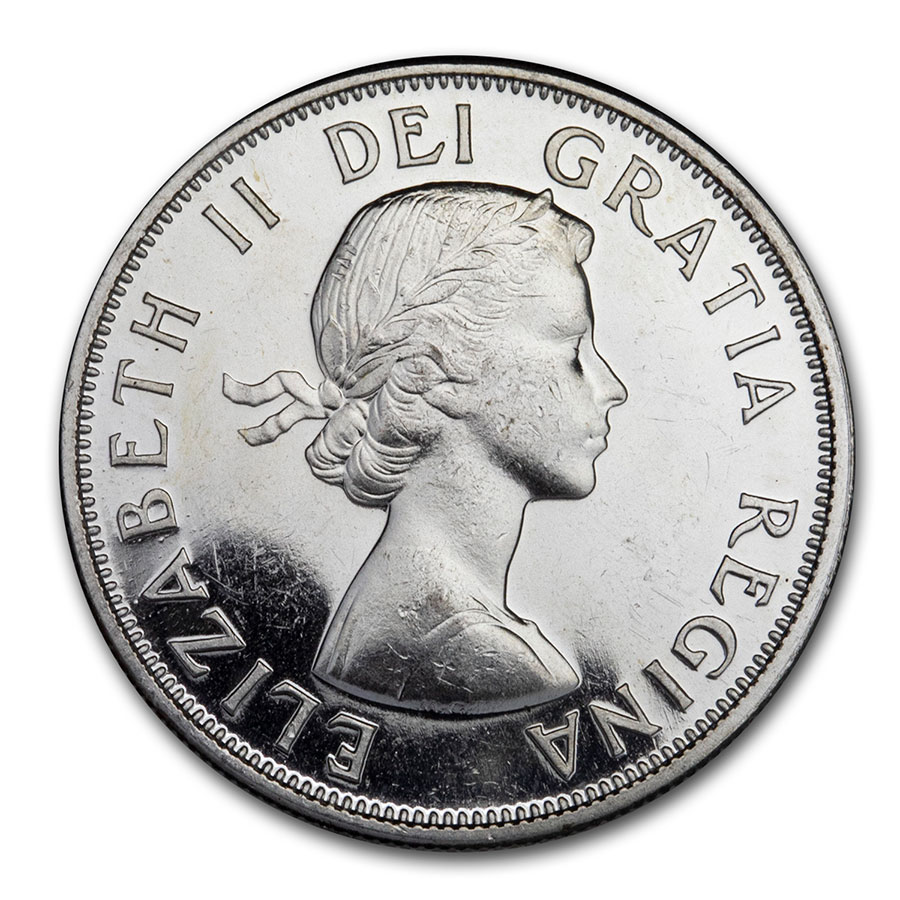 1963 Canada Silver 50 Cents Elizabeth II BU/Prooflike