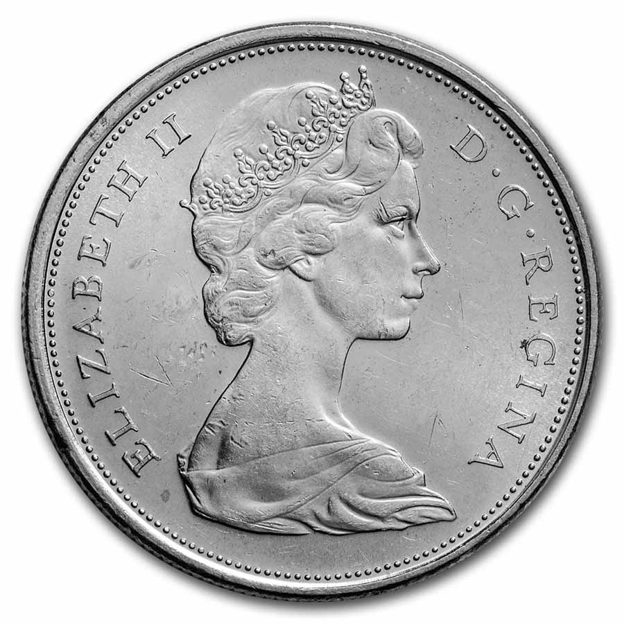1966 Canada Silver 50 Cents Elizabeth II BU/Prooflike