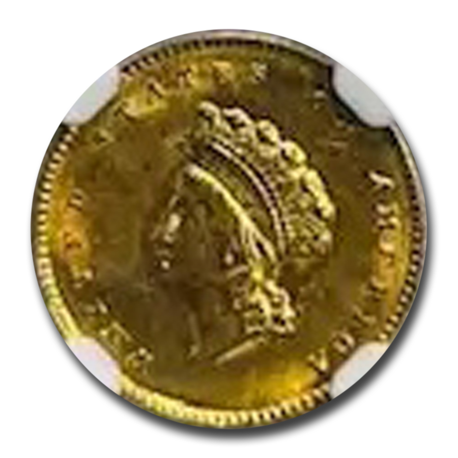 1855 $1 Indian Head Gold Dollar MS-63 NGC