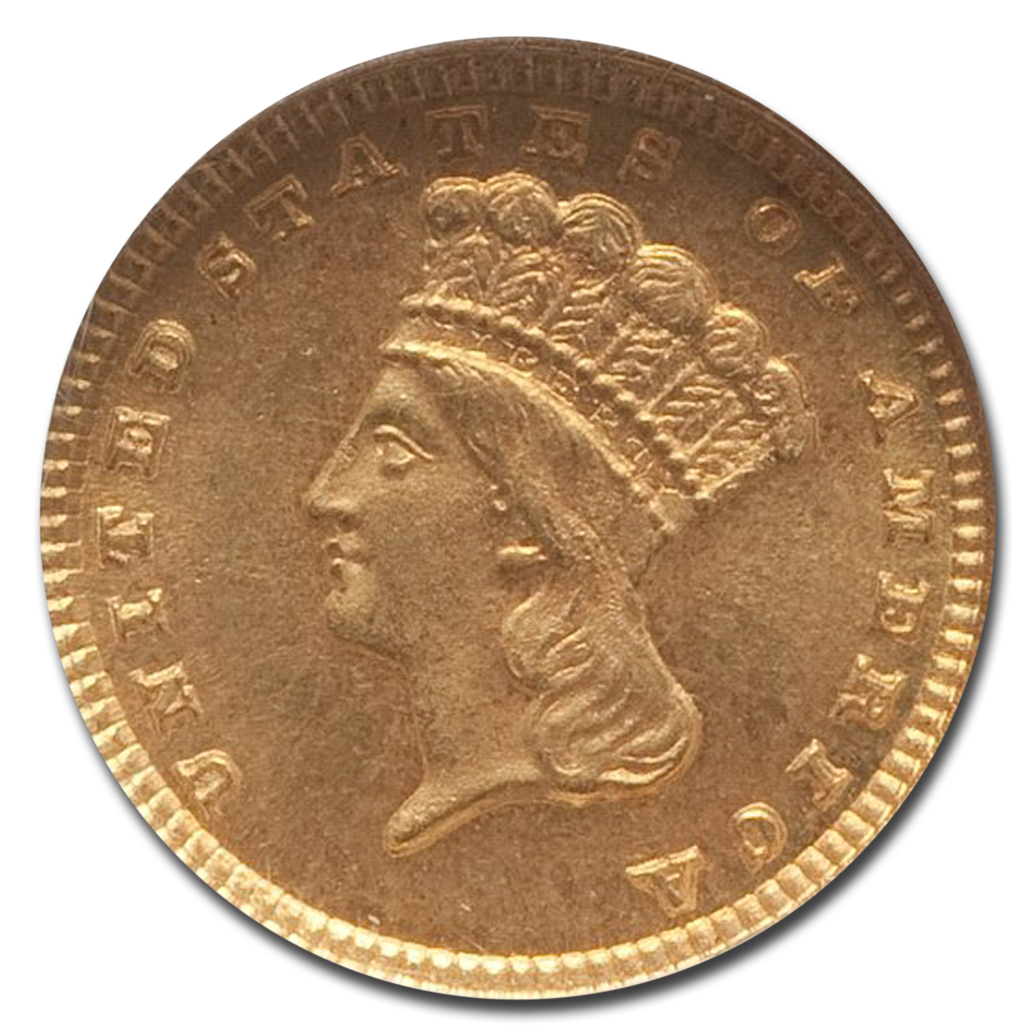 1881 $1 Indian Head Gold Dollar MS-66 NGC
