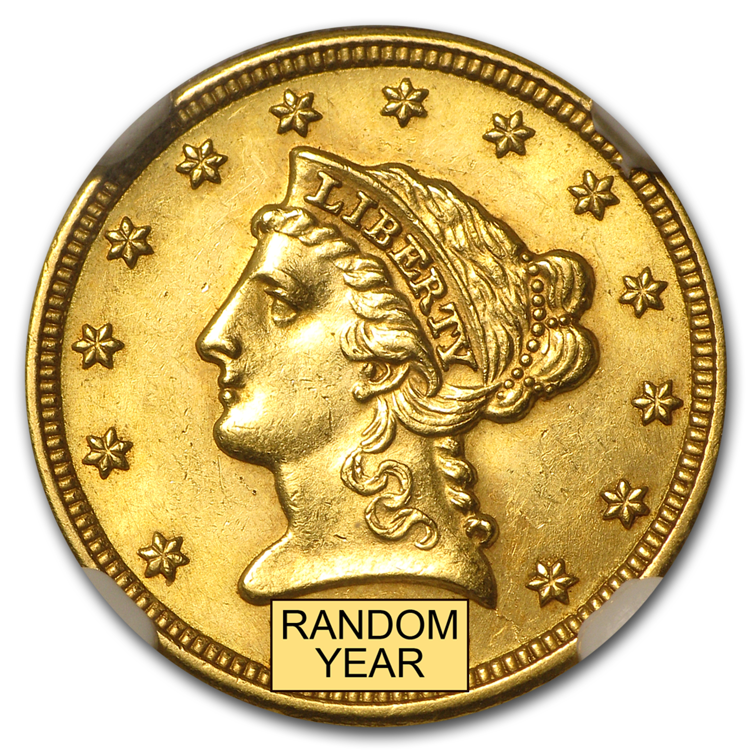 $2.50 Liberty Gold Quarter Eagle MS-62 NGC/PCGS
