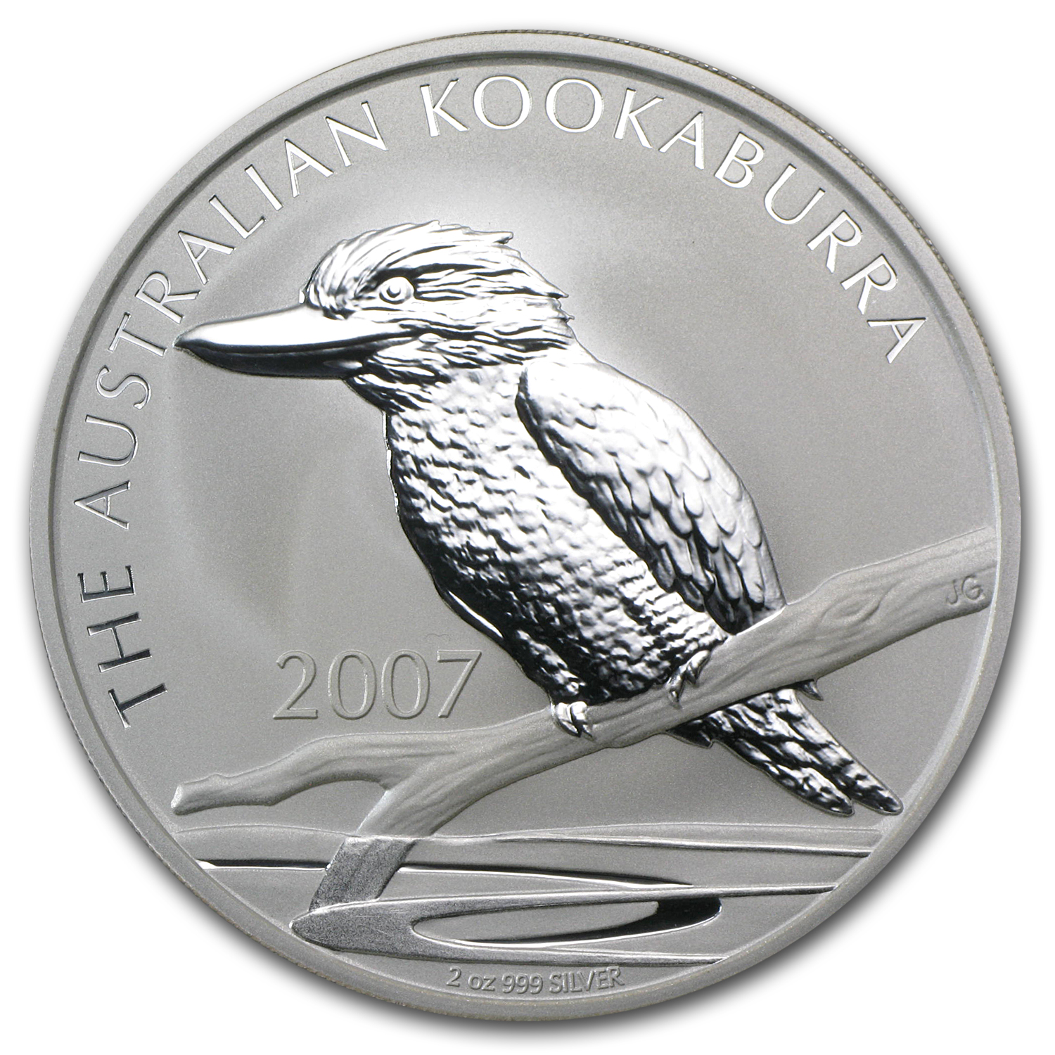 2007 Australia 2 oz Silver Kookaburra BU