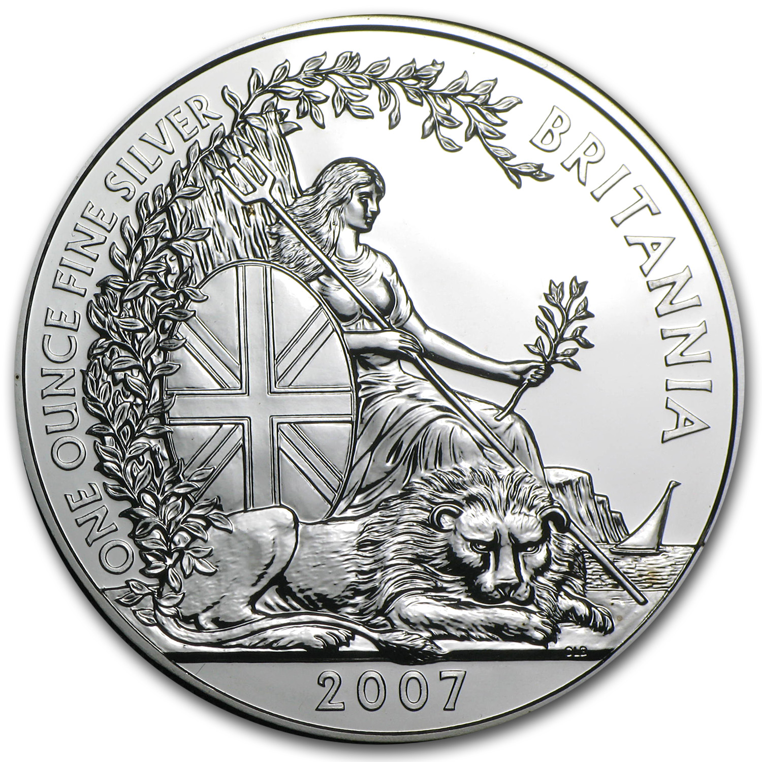 2007 Great Britain 1 oz Silver Britannia BU
