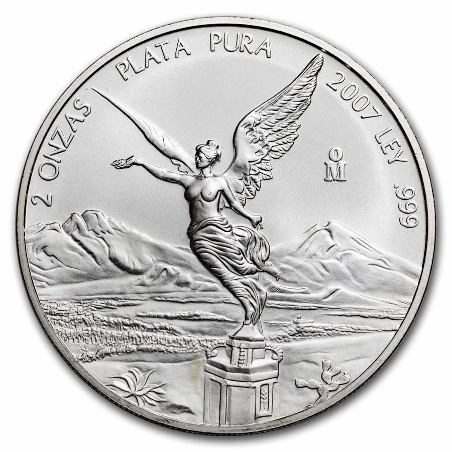 2007 Mexico 2 oz Silver Libertad BU
