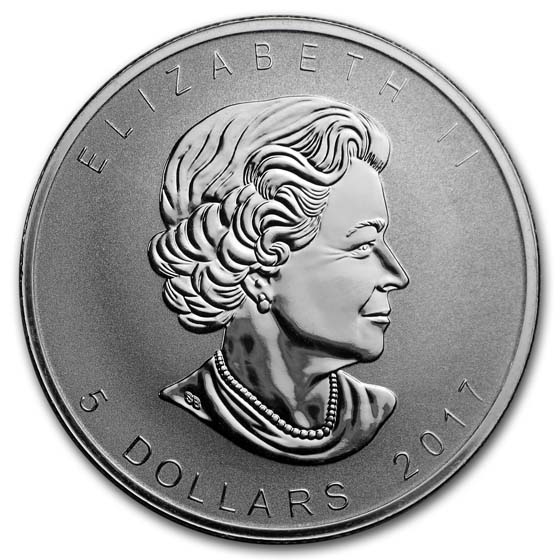 2017 Canada 1 oz Silver Maple Leaf Moose Privy Reverse Proof