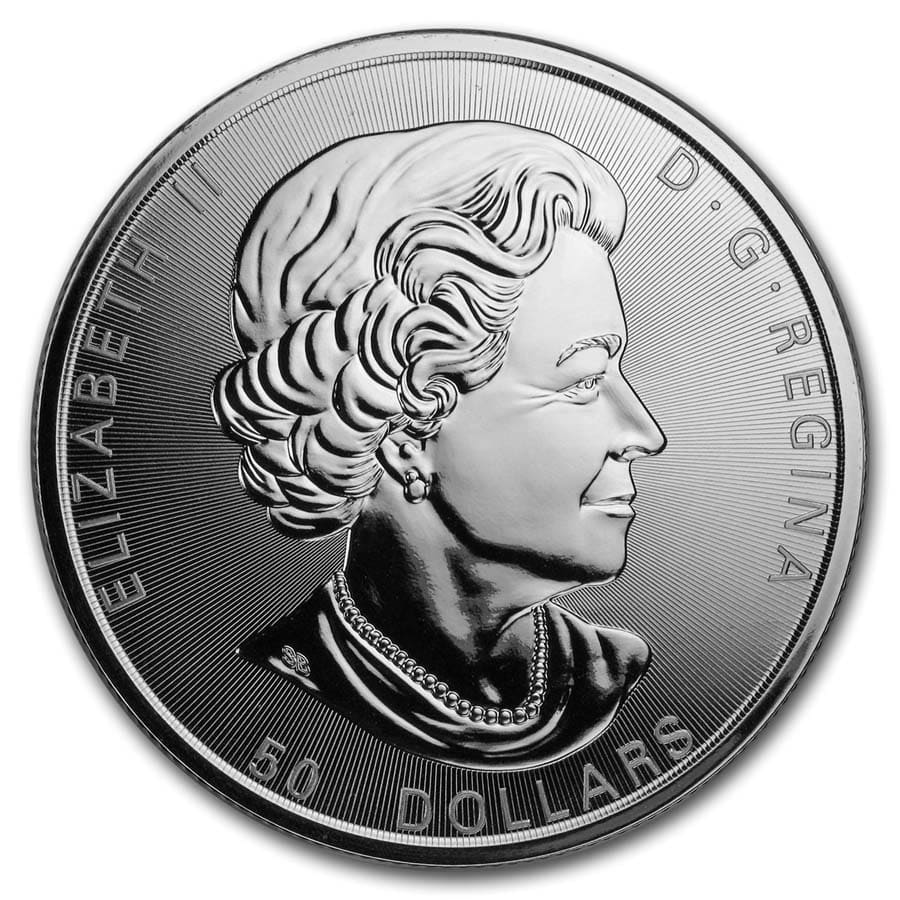 2019 Canada 10 oz Silver $50 Magnificent Maple Leaves BU