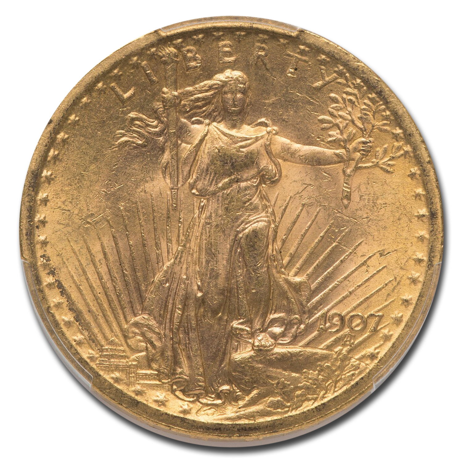 1907 $20 St Gaudens Gold Double Eagle MS-62 PCGS