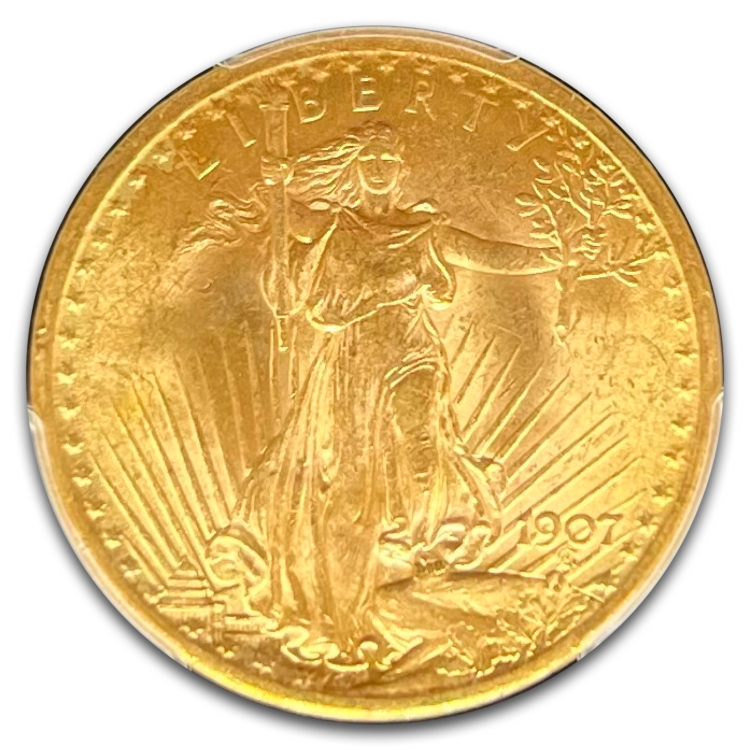 1907 $20 St Gaudens Gold Double Eagle MS-64 PCGS