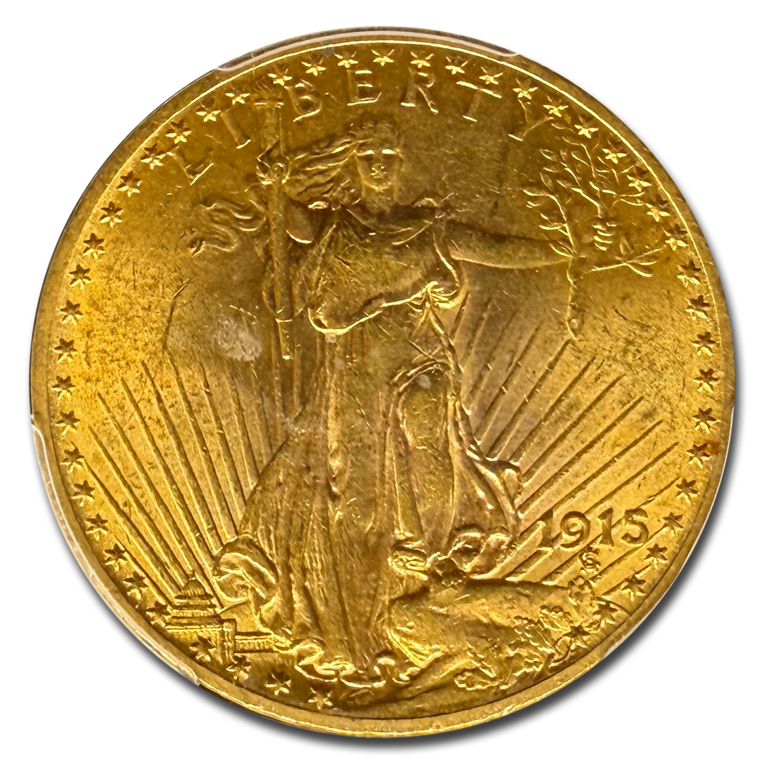 1915 $20 St Gaudens Gold Double Eagle MS-62 PCGS