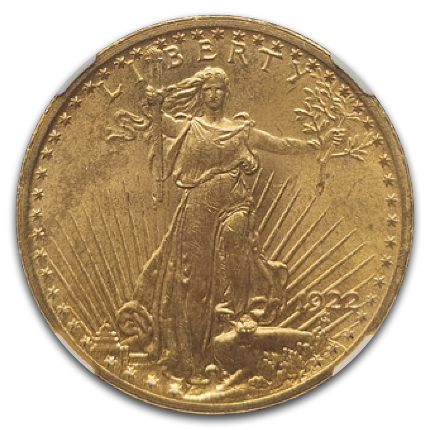 1922 $20 St Gaudens Gold Double Eagle MS-64 NGC