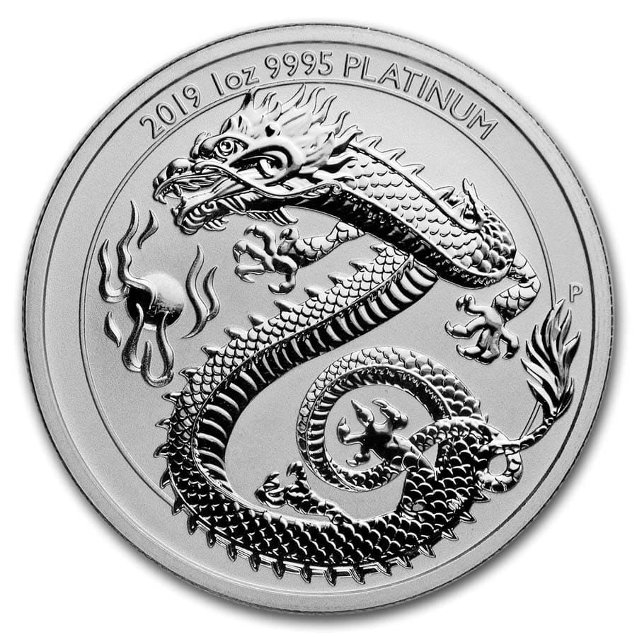 2019 Australia 1 oz Platinum Dragon MS-70 PCGS (FS)