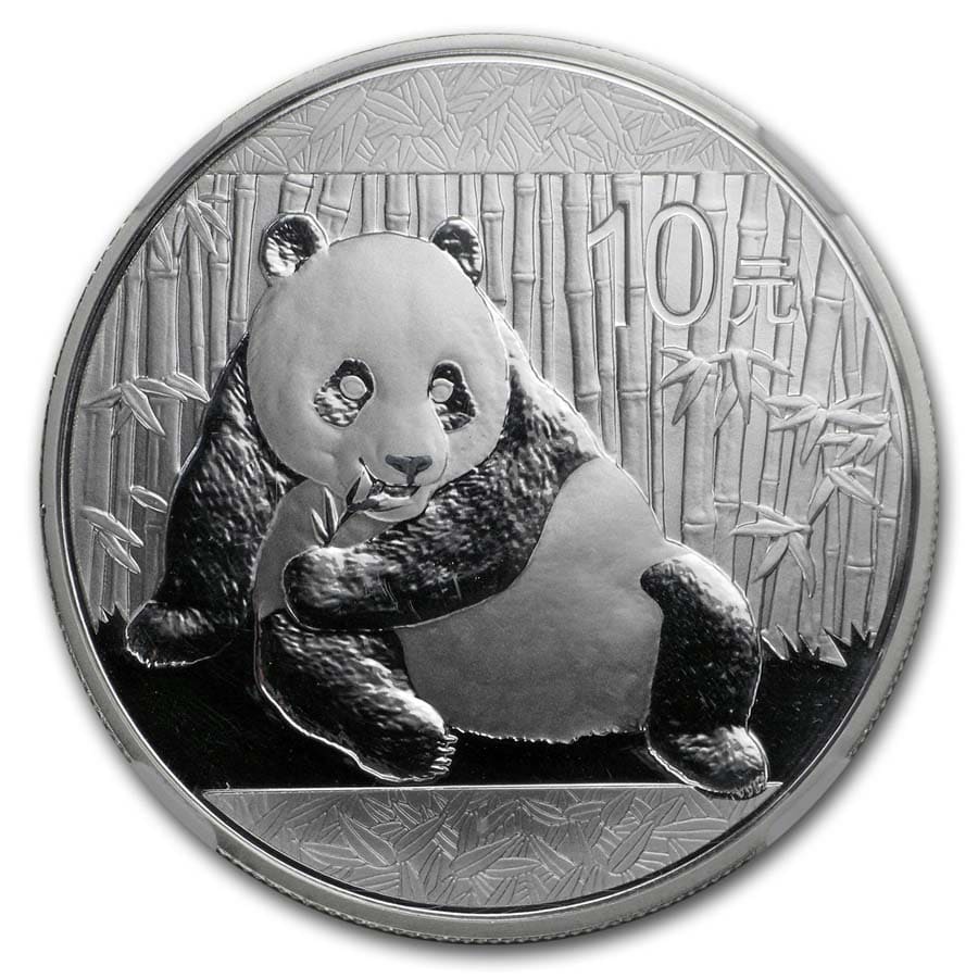 China 1 oz Silver Panda MS-70 NGC (Random Year)