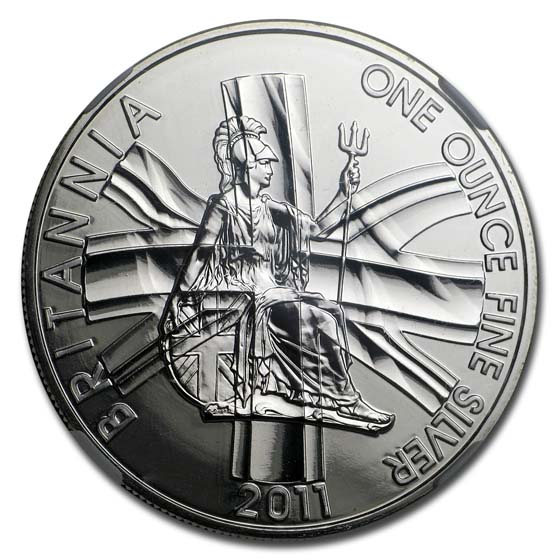 2011 1 oz Silver Britannia MS-69 NGC