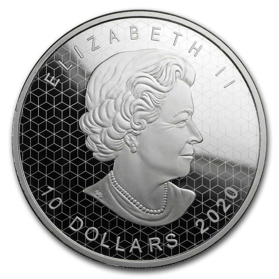 2020 Canada 2 oz Silver $10 Pulsating Maple Leaf