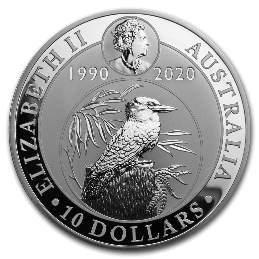 2020 Australia 10 oz Silver Kookaburra BU