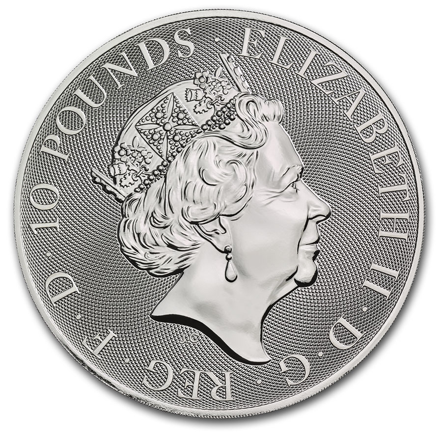 2020 Great Britain 10 oz Silver Queen's Beasts The Yale