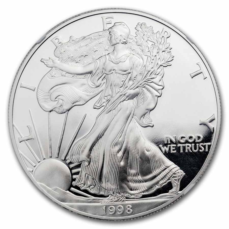1998-P Proof American Silver Eagle PF-69 NGC