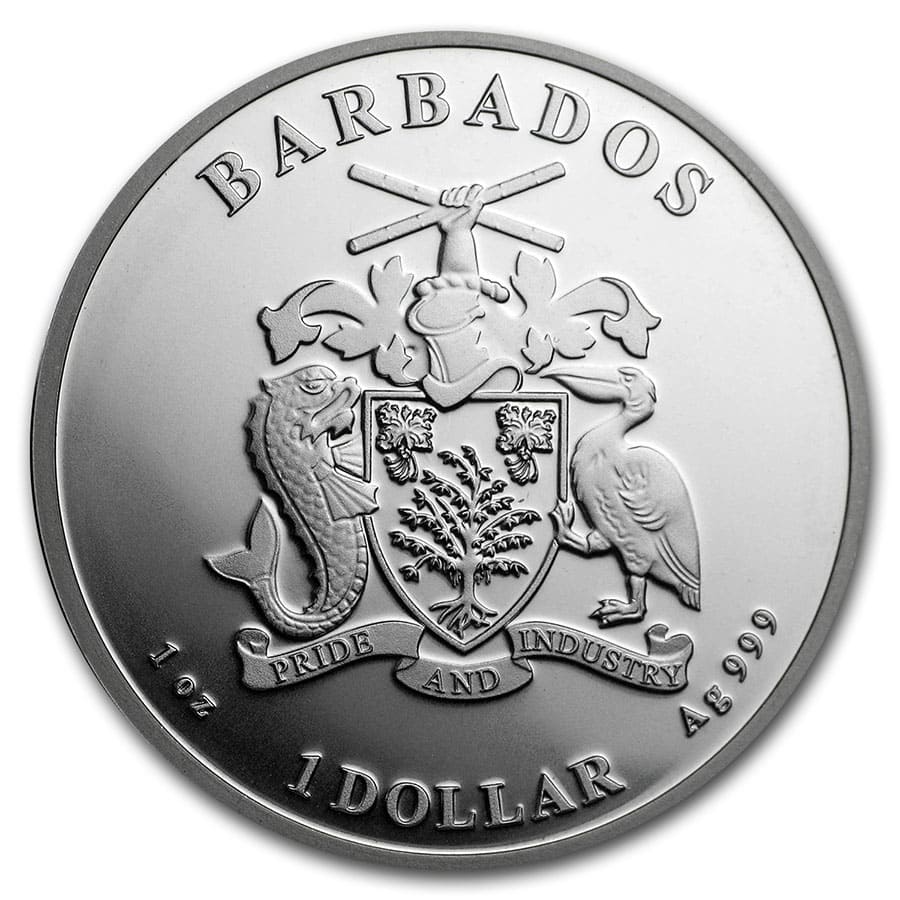 2020 Barbados 1 oz Silver Caribbean Pelican BU