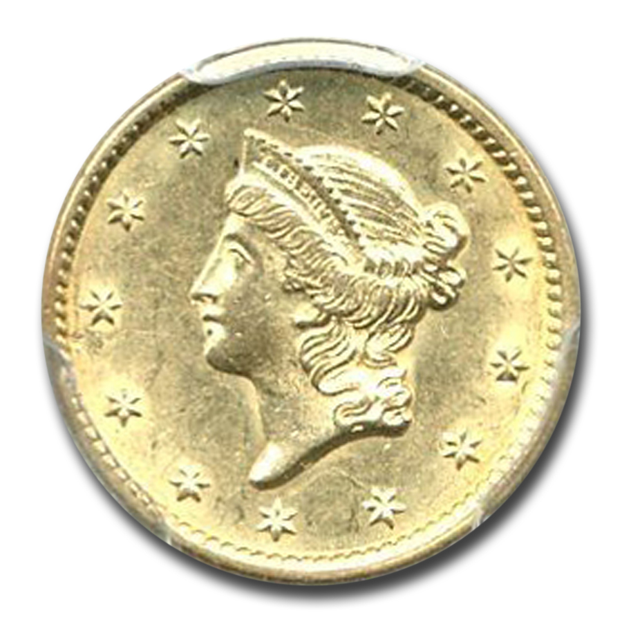 1852 $1 Liberty Head Gold AU-58 PCGS (SS Central America)