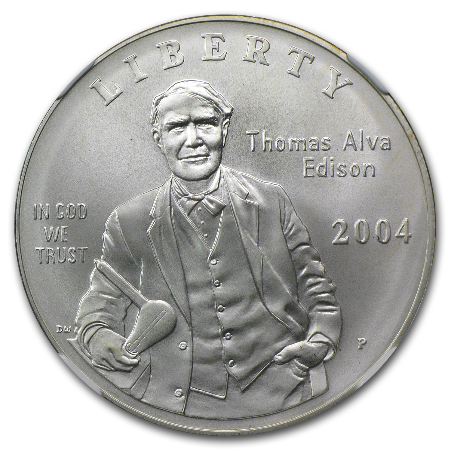 2004-P Thomas Edison $1 Silver Commem MS-70 NGC