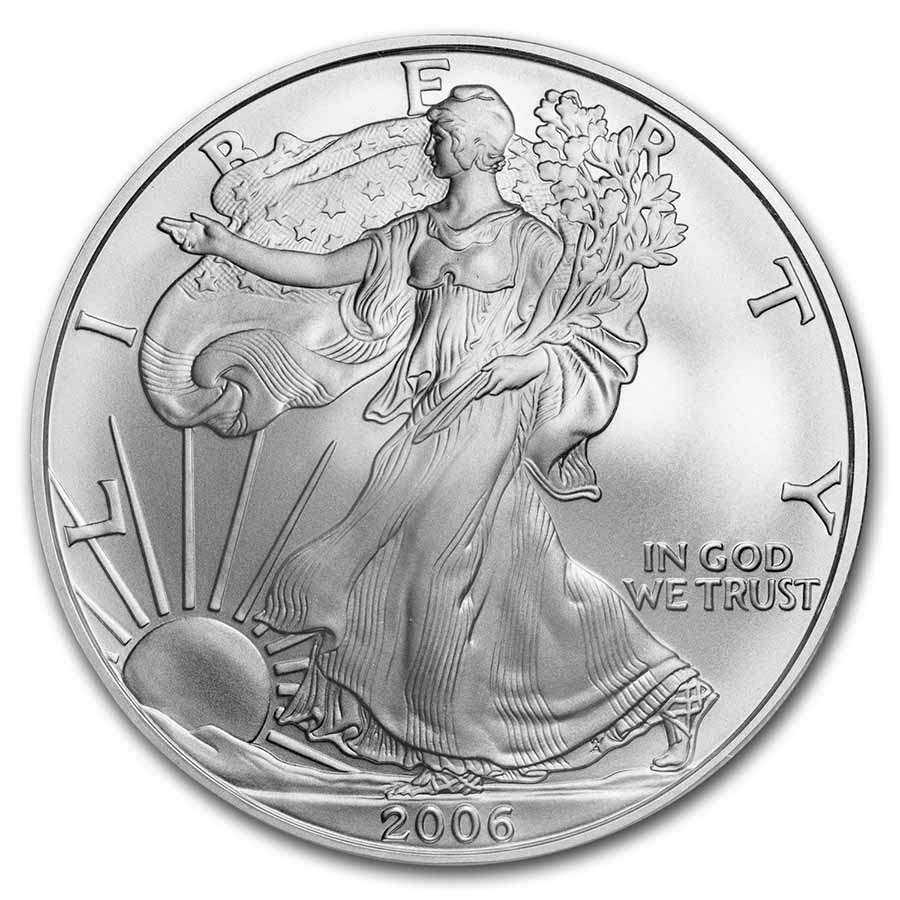 2006-W Burnished American Silver Eagle MS-69 NGC (Black Label)