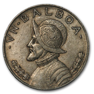 1934 Panama Silver Balboa XF