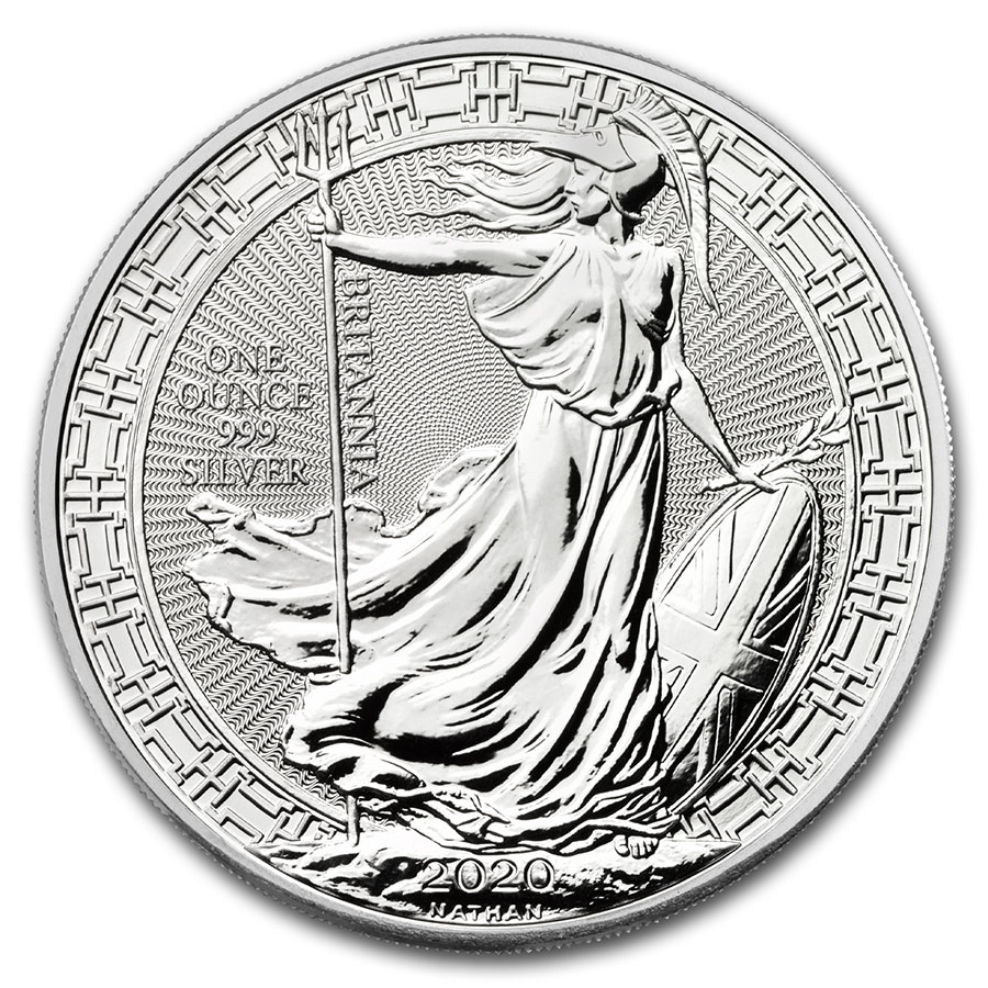 2020 Great Britain 1 oz Silver Britannia Oriental Border