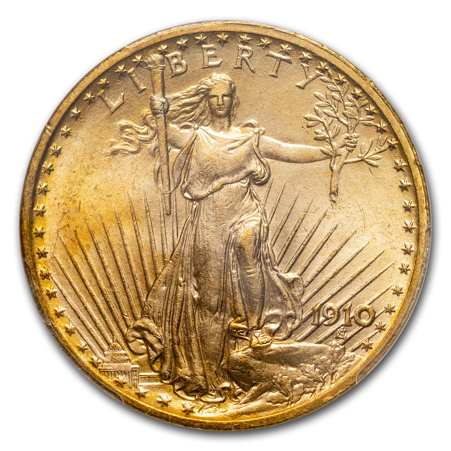 1910 $20 St Gaudens Gold Double Eagle MS-64 PCGS