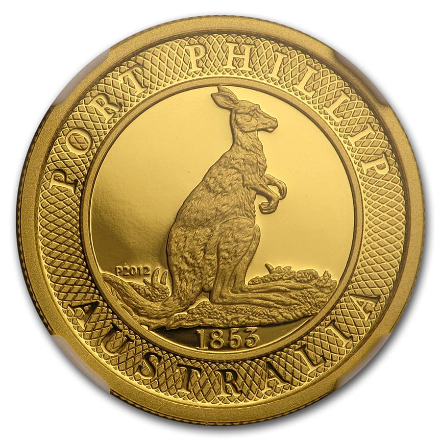 2012 Australia 1/2 oz Gold Kangaroo Port Phillip PF-70 UCAM NGC