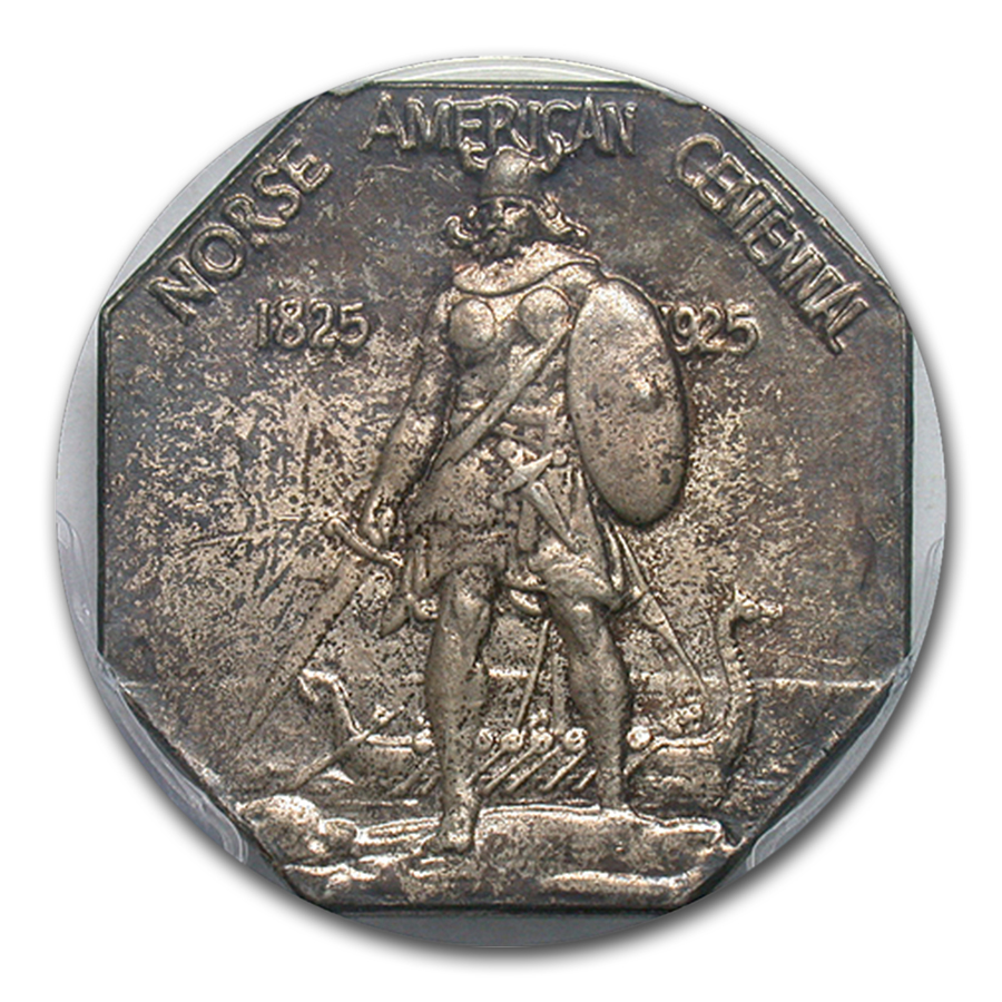 1925 Norse-American Silver Medal MS-64 PCGS (Thick Planchet)