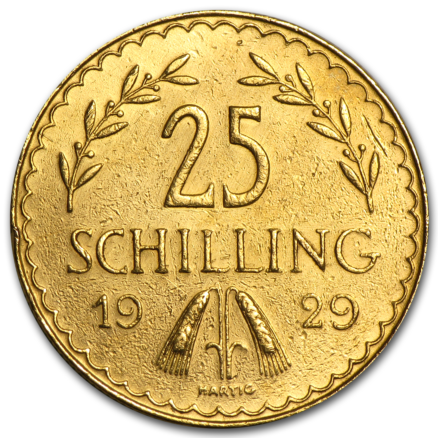 1926-1931 Austria Gold 25 Schillings Avg Circ (Random)