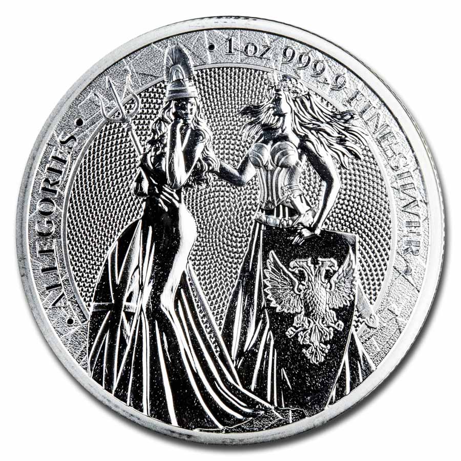 2019 Germania Allegories 1 oz Silver Round (Britannia, Abrasions)