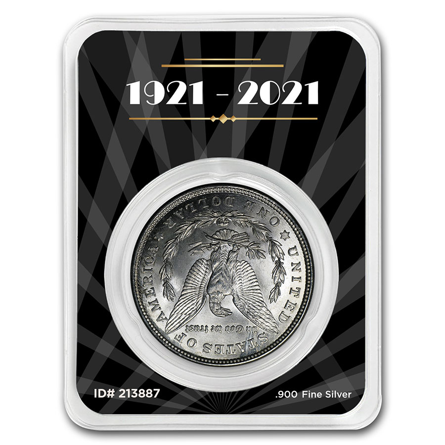 1921 Morgan Silver Dollar 100th Anniversary BU - Spotlights