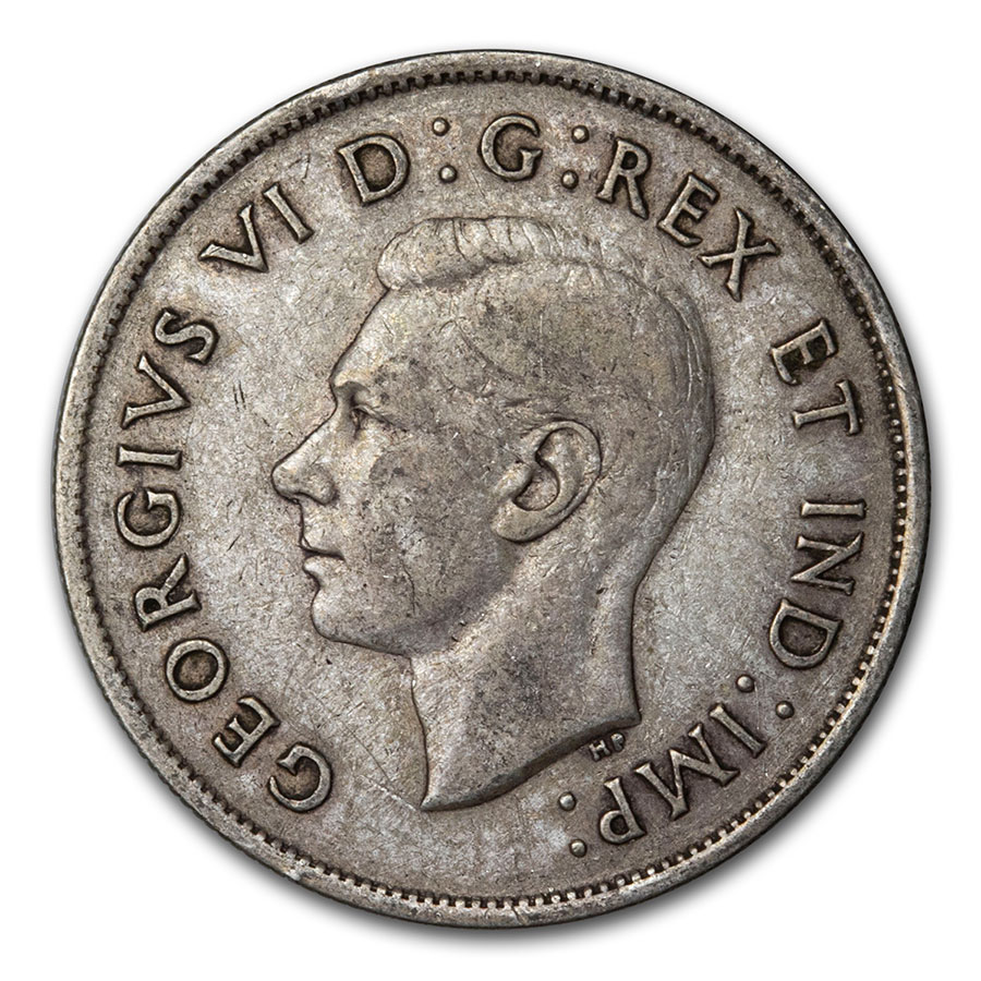 1938 Canada Silver 50 Cents George VI XF