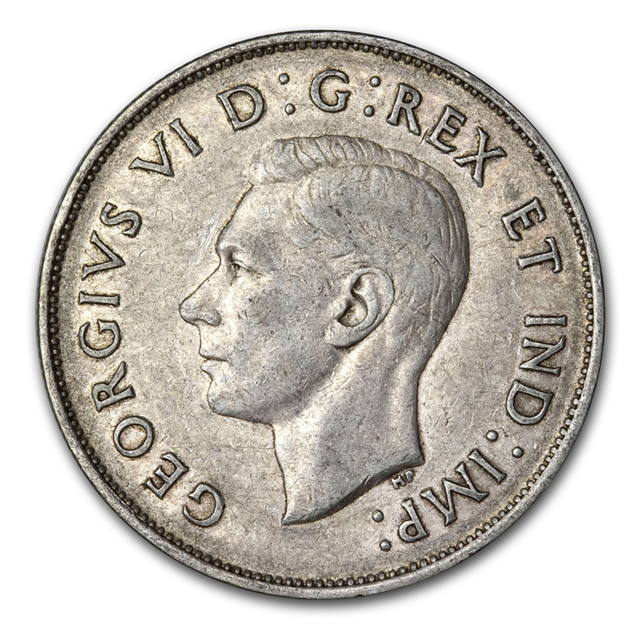 1940 Canada Silver 50 Cents George VI XF