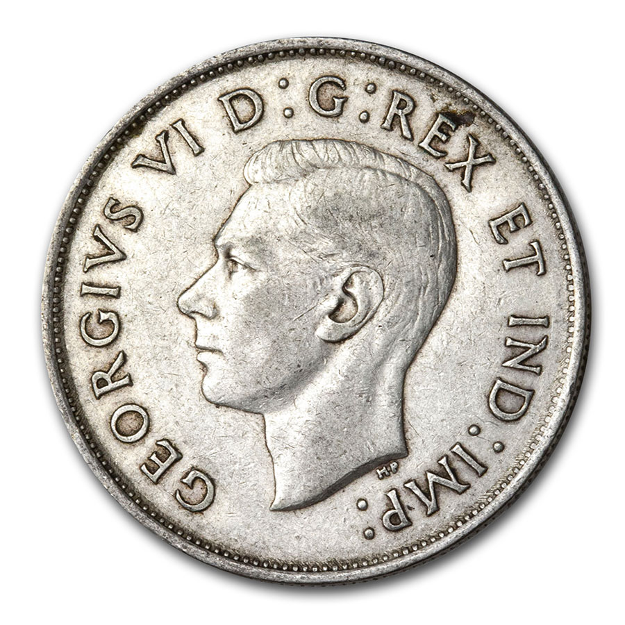 1941 Canada Silver 50 Cents George VI XF