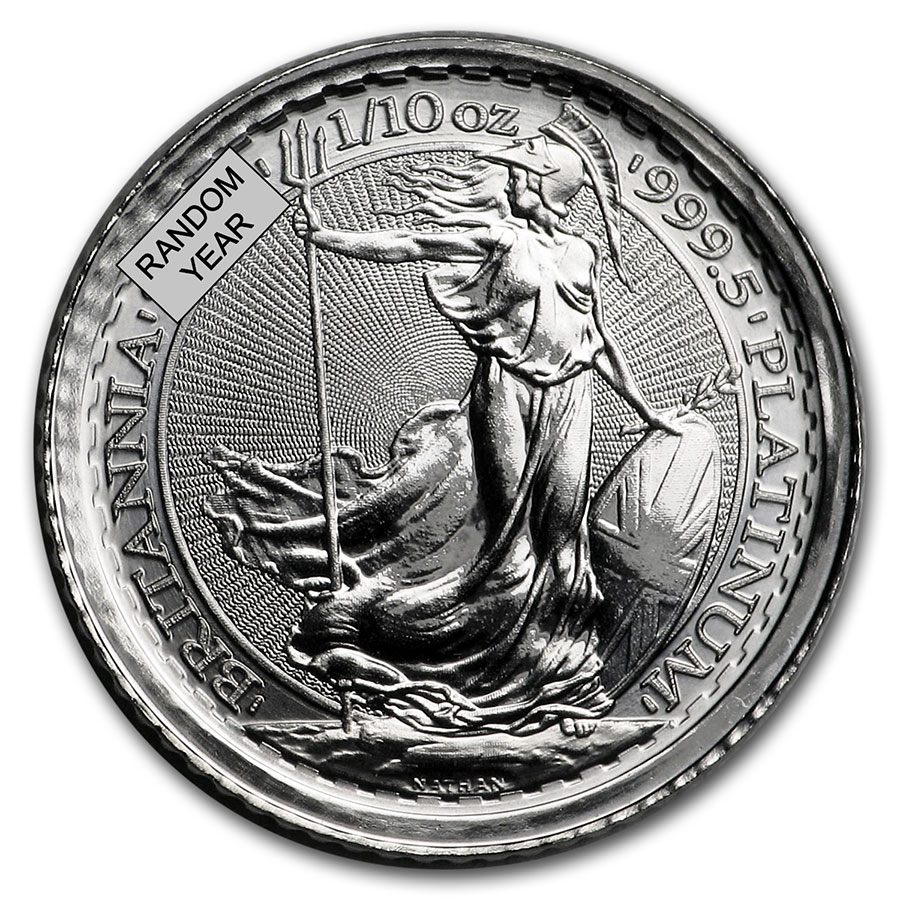 Great Britain 1/10 oz Platinum Britannia (Random Year)