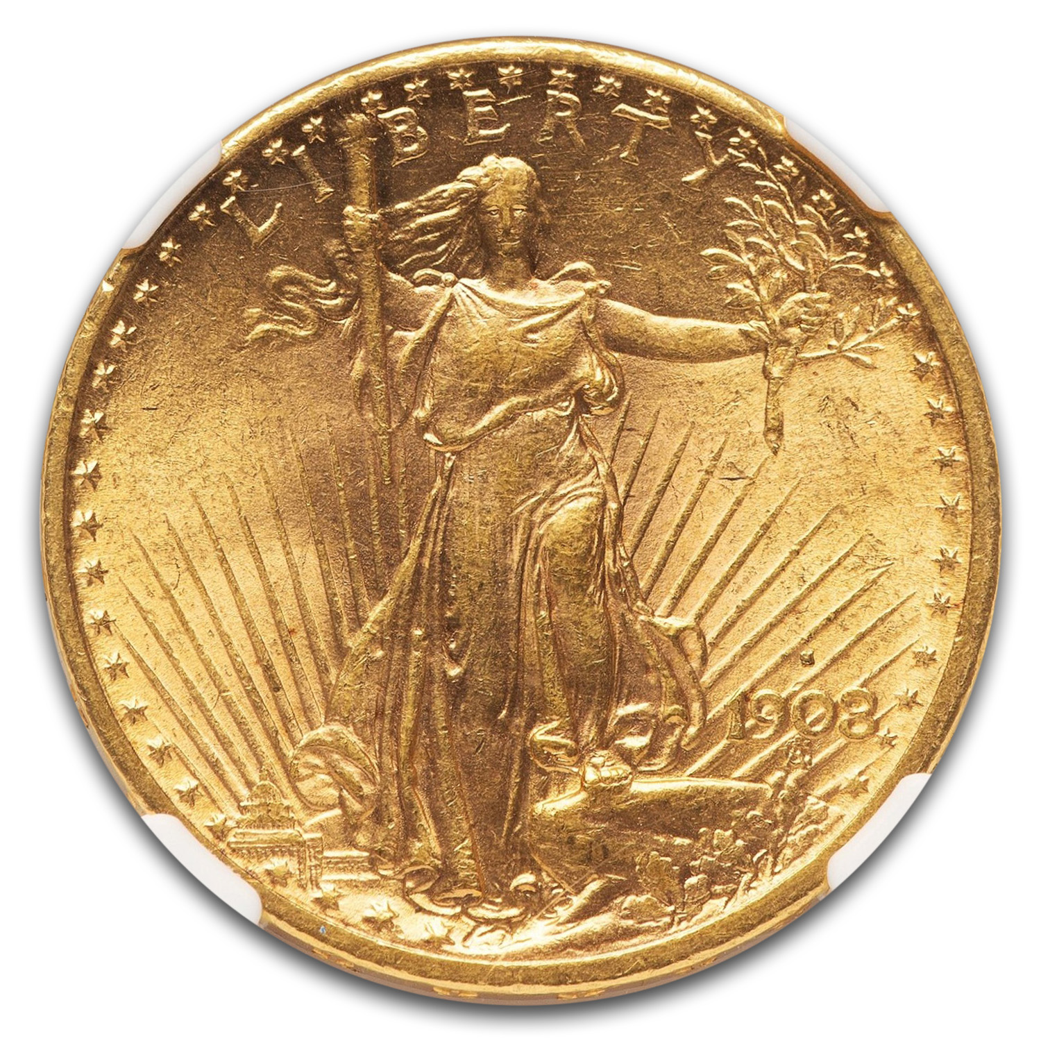 1908-S $20 St Gaudens Gold Double Eagle MS-63 NGC