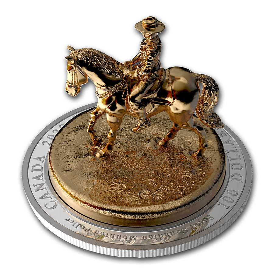 2020 Canada 10 oz Silver Sculpture Coin The RCMP Musical Ride