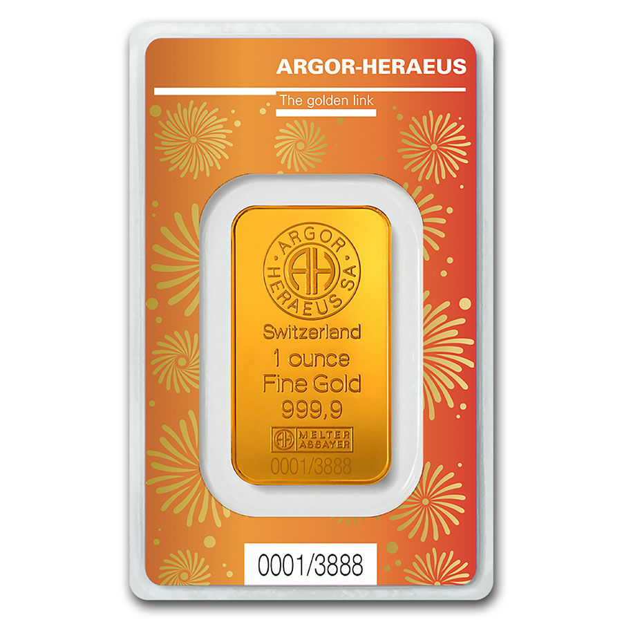 2021 1 oz Gold Bar - Argor-Heraeus Year of the Ox (In Assay)